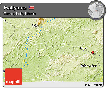 Physical 3D Map of Maliyama