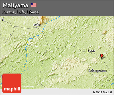 Physical 3D Map of Maliyama