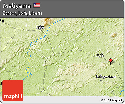 Physical 3D Map of Maliyama