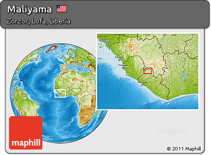Physical Location Map of Maliyama