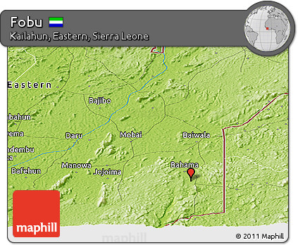 Physical Panoramic Map of Fobu