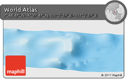 Physical Panoramic Map of the Area around 8° 2' 17" N, 110° 34' 29" E