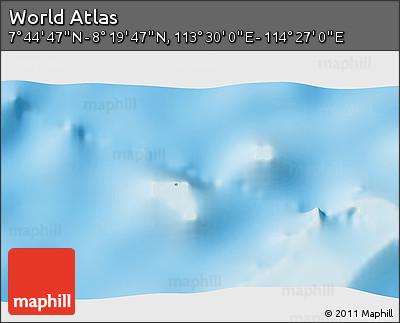 Physical 3D Map of the Area around 8° 2' 17" N, 113° 58' 29" E