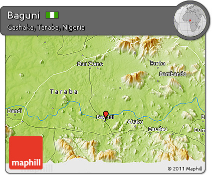 Physical 3D Map of Baguni