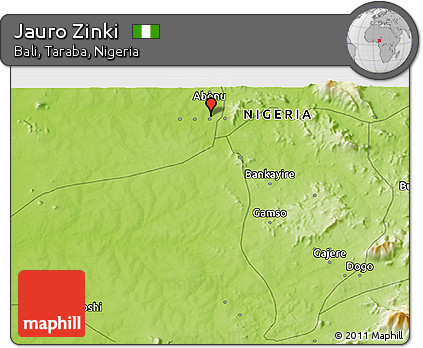 Physical 3D Map of Jauro Zinki
