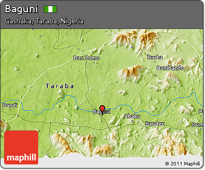 Physical 3D Map of Baguni