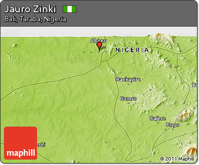 Physical 3D Map of Jauro Zinki
