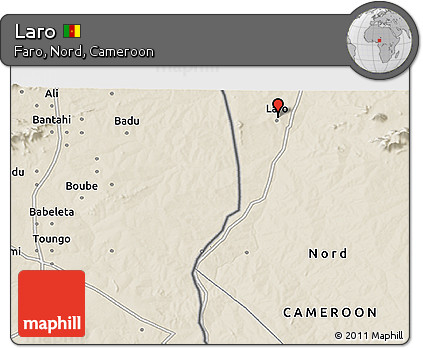 Shaded Relief 3D Map of Laro