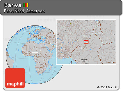 Gray Location Map of Barwa