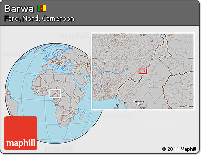 Gray Location Map of Barwa