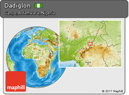 Physical Location Map of Dadiglon