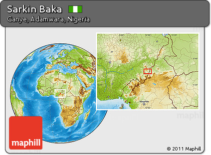 Physical Location Map of Sarkin Baka