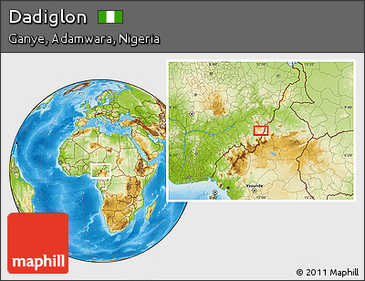 Physical Location Map of Dadiglon