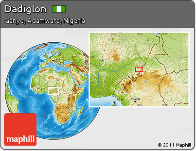 Physical Location Map of Dadiglon