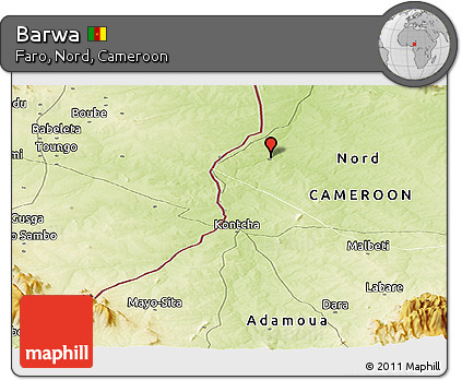 Physical Panoramic Map of Barwa