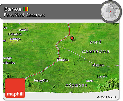 Satellite Panoramic Map of Barwa