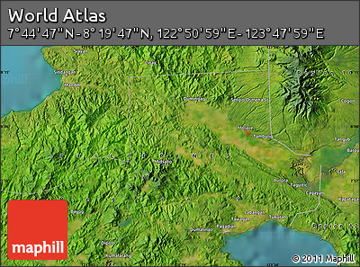 Satellite Map of the Area around 8° 2' 17" N, 123° 19' 29" E