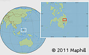 Savanna Style Location Map of the area around 8° 2' 17" N, 125° 52' 30" E