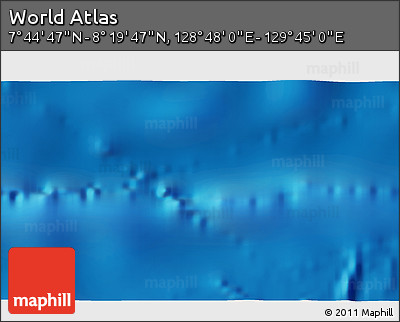 Physical 3D Map of the Area around 8° 2' 17" N, 129° 16' 30" E