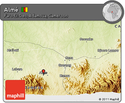 Physical 3D Map of Almé