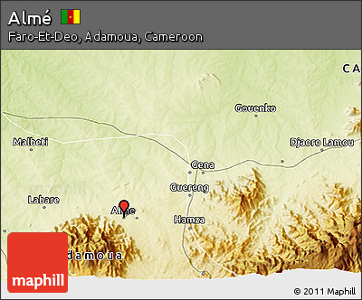Physical 3D Map of Almé