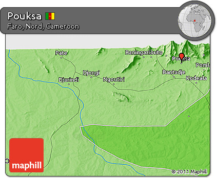 Political 3D Map of Pouksa