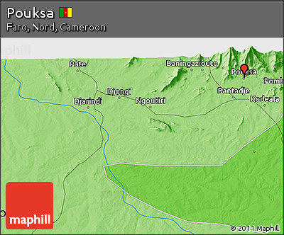 Political 3D Map of Pouksa