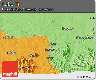 Political 3D Map of Lobo