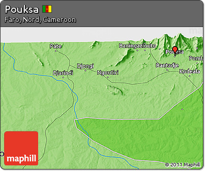 Political 3D Map of Pouksa