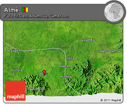 Satellite 3D Map of Almé