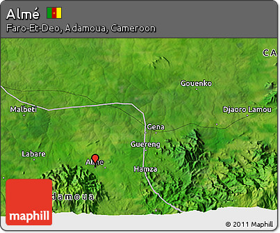 Satellite 3D Map of Almé
