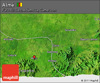 Satellite 3D Map of Almé