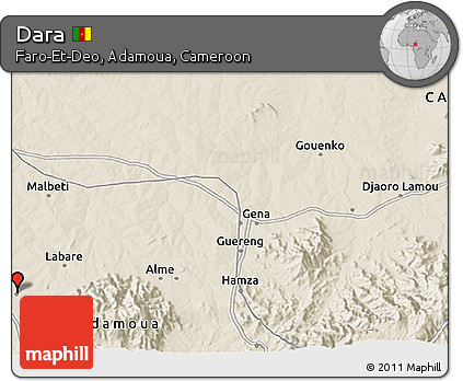 Shaded Relief 3D Map of Dara