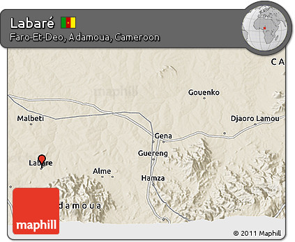 Shaded Relief 3D Map of Labaré