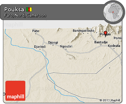 Shaded Relief 3D Map of Pouksa