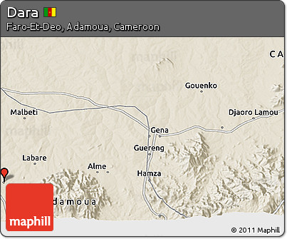 Shaded Relief 3D Map of Dara