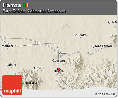 Shaded Relief 3D Map of Hamza