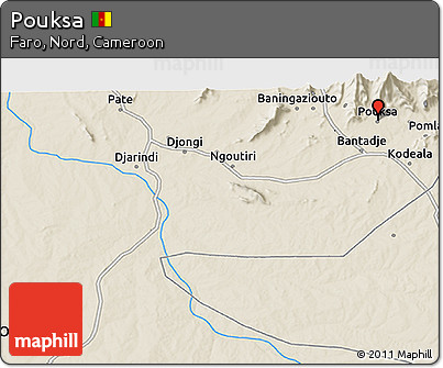 Shaded Relief 3D Map of Pouksa