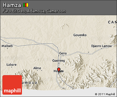 Shaded Relief 3D Map of Hamza