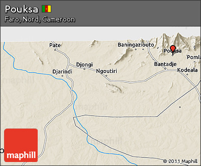 Shaded Relief 3D Map of Pouksa