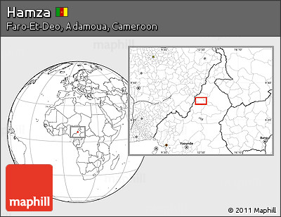 Blank Location Map of Hamza