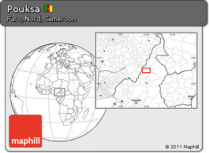 Blank Location Map of Pouksa
