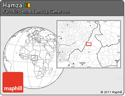 Blank Location Map of Hamza