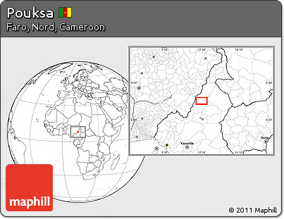 Blank Location Map of Pouksa