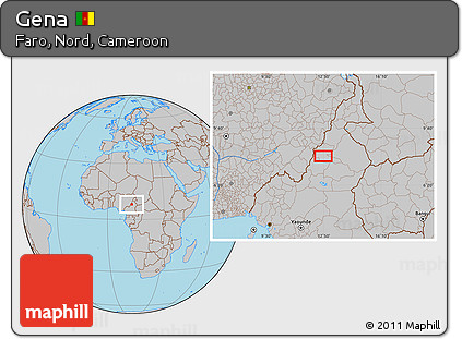 Gray Location Map of Gena