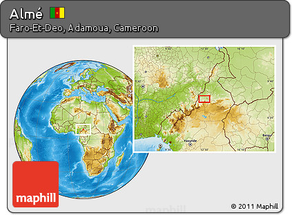 Physical Location Map of Almé