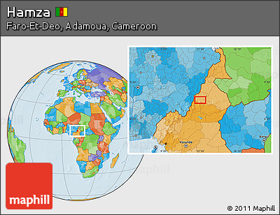 Political Location Map of Hamza