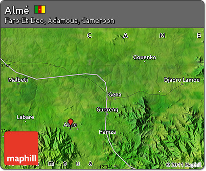Satellite Map of Almé