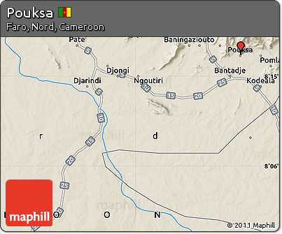 Shaded Relief Map of Pouksa