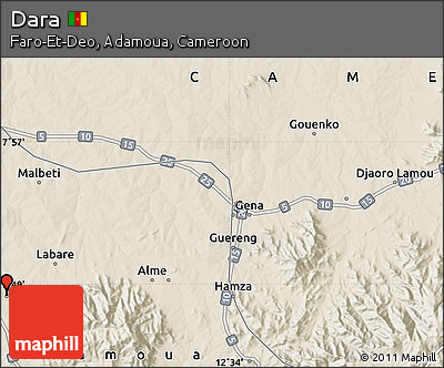 Shaded Relief Map of Dara